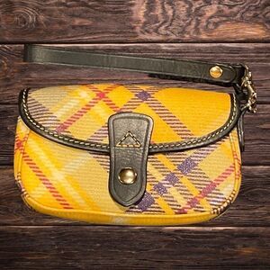 Dooney & Bourke Yellow Plaid Rare Clutch